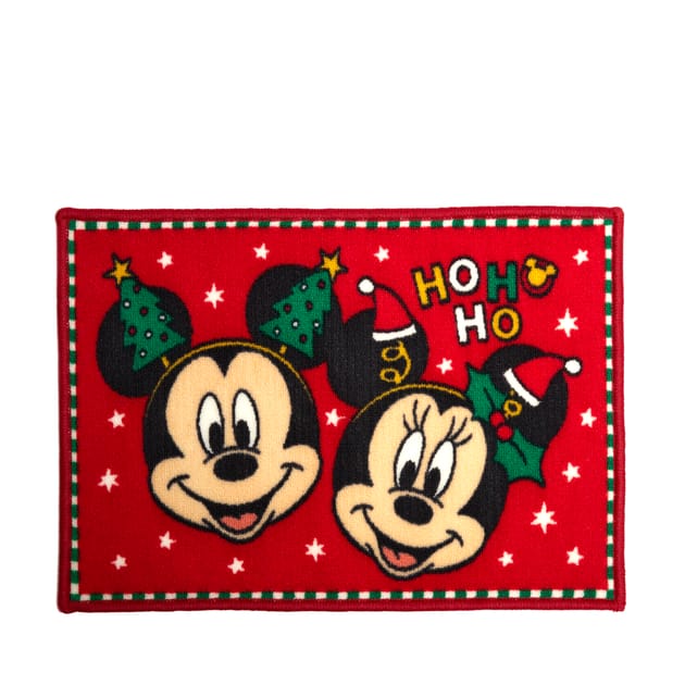 Disney Mickey & Friends Washable Door Mat Ho Ho Ho Home Bargains