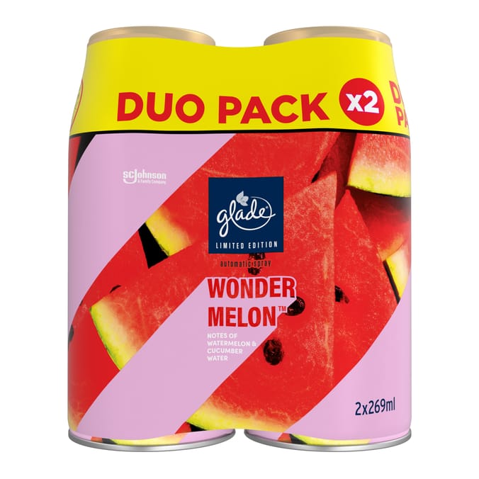 Glade Automatic Spray Air Freshener Twin Refills Wonder Melon 2x269ml