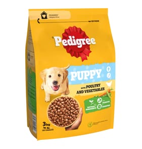 Pedigree Complete Junior/Puppy Dry Dog Food 3kg -  Poultry and Vegetables