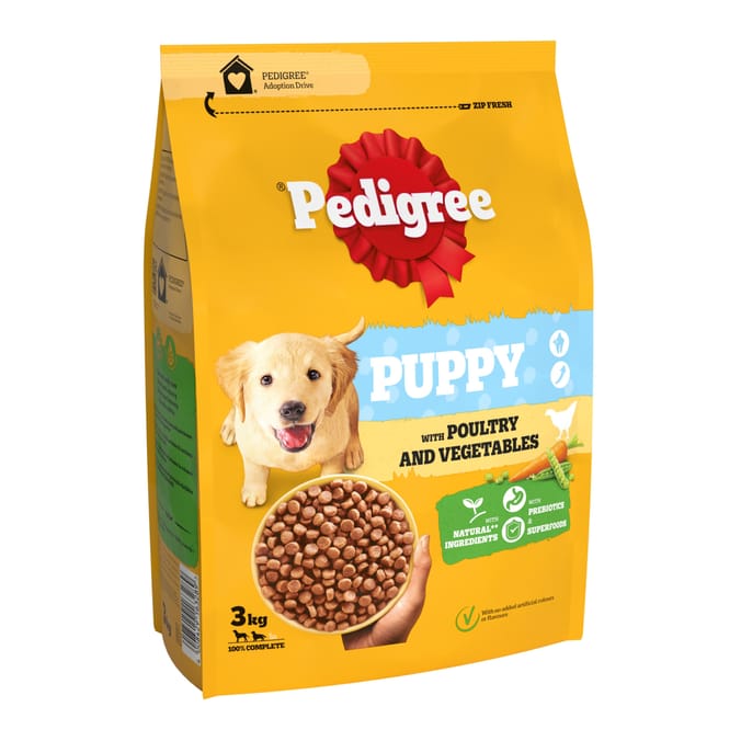 Pedigree Complete Junior/Puppy Dry Dog Food 3kg -  Poultry and Vegetables