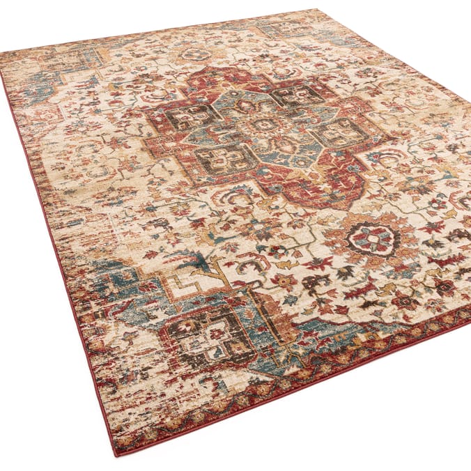 Asiatic Raja Medallion Runner RA08 - Red/Multi