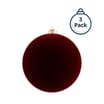 Winter Charm 15cm Flocked Christmas Baubles 3 Pack