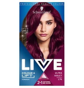 Schwarzkopf Live Colour + Lift Purple Hair Dye Ultra Violet L76 Permanent