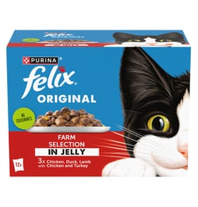 Felix Original Farm Selection in Jelly Wet Cat Food 12 x 85g