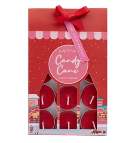 Candy Cane Lane Tealights 12 Pack - Candy Cane 