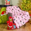 The Grinch Fleece Throw Blanket - Pink
