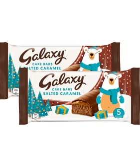  Galaxy Salted Caramel Cake Bar 5 Pack x2