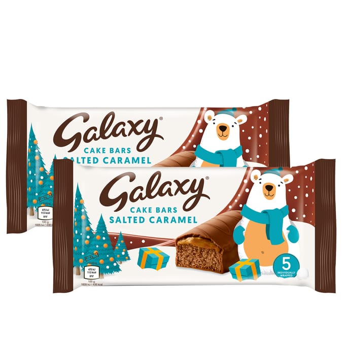 Galaxy Salted Caramel Cake Bar 5 Pack x2