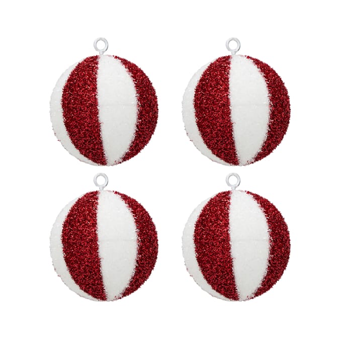 Festive Feeling 15cm Foam Baubles 4 Pack