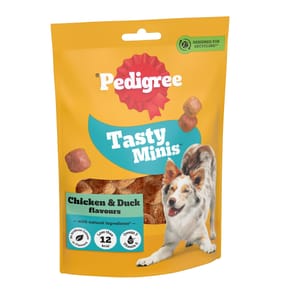 Pedigree Tasty Minis Adult Dog Treats 6 x 130g - Chicken & Duck Chewy Cubes
