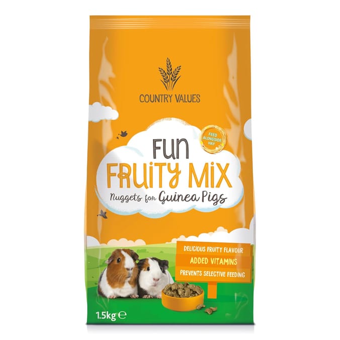 Country Values Fun Fruity Mix Nuggets For Guinea Pigs 1.5kg