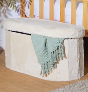 Home Collections Large Faux Fur Ottoman Bench 