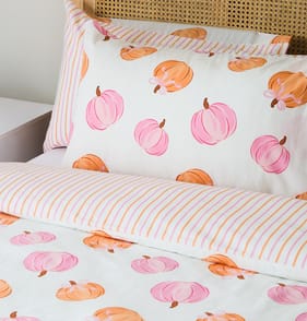 Hallow Scream Pumpkin Bow Duvet Set - Double