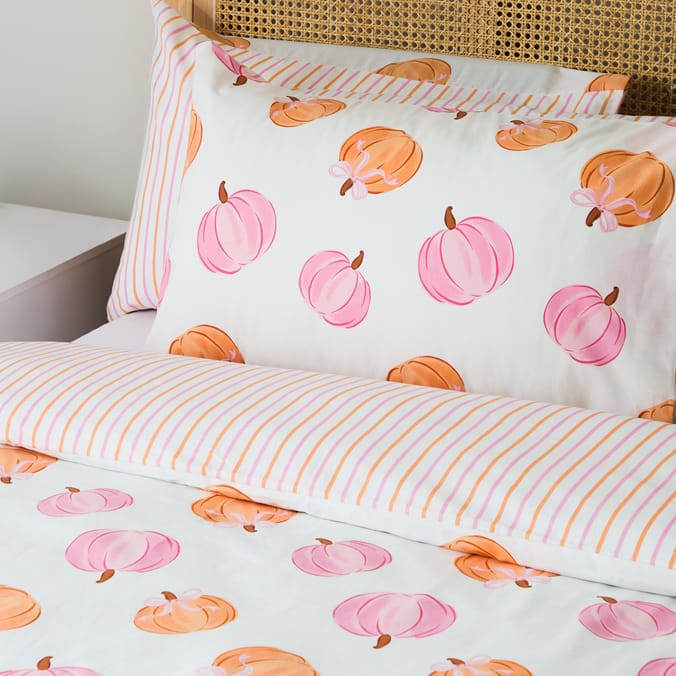 Hallow Scream Pumpkin Bow Duvet Set 