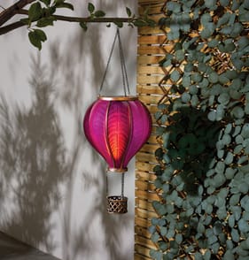 Firefly Extra Large Hot Air Balloon Solar Light - Magenta