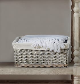 Home Collections Wicker Basket With Liner - Large