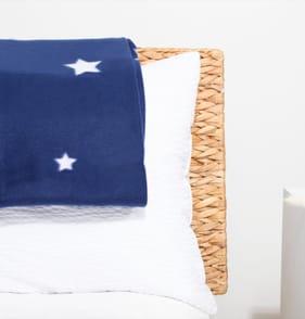 Home Collections Printed Fleece Throw - Starry Blue