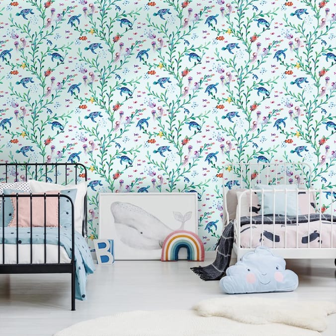 Under the Sea Wallpaper 90941 - Light Teal
