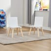 Liberty House Toys Kids White & Pinewood Chairs