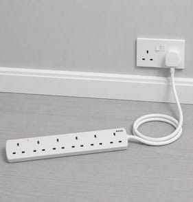 Pifco Extension Socket 2m - 6 Way Gang