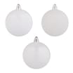 Winter Charm 15cm Bauble 3 Pack - White