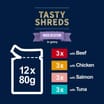 Felix Tasty Shreds Mixed Selection Cat Food Pouches 12 x 80g