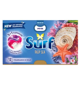 Surf 3in1 Laundry Washing Detergent Capsules 15 Washes - Deep Sea