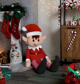 Made By Elves Giant Plush Elf - Red