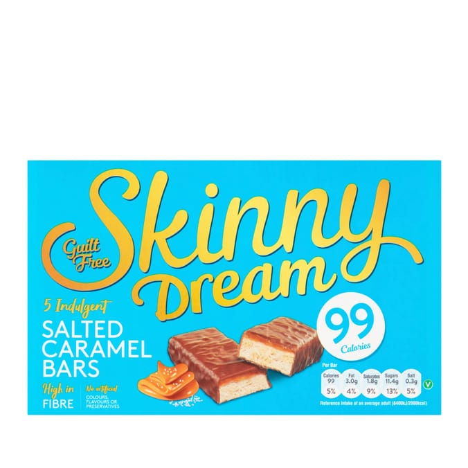 Skinny Dream Salted Caramel 5 Bars Snack x10