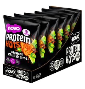Novo Protein Hots Protein Chips 45g - Mexican Chilli & Lime x6