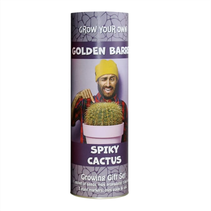 Funky Tubes Growing Gift Set - Golden Barrel Spiky Cactus