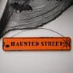 Hallow Scream Sign Metal Plaque - Haunted Street