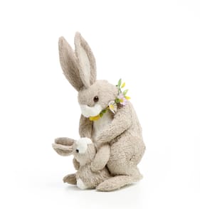 Hoppy Easter Bunny With Flower Necklaces Decoration
