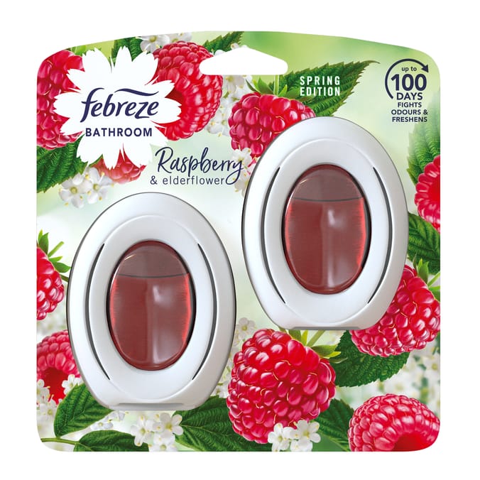 Febreze Bathroom Continuous Air Freshener 2 Pack - Raspberry & Elderflower