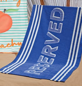 Hello Summer Beach Towel - Reserved (Dark Blue)