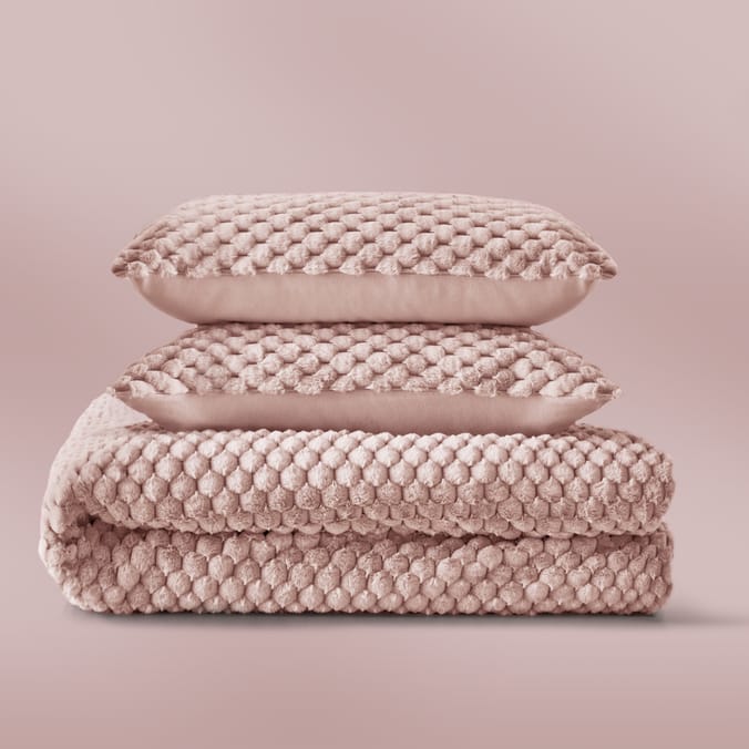 The Winter Warmer Collection Popcorn Faux Fur Duvet Set