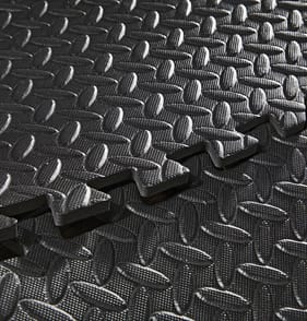 X-Tone Fitness Premium Foam Mats 6 Pack - Black