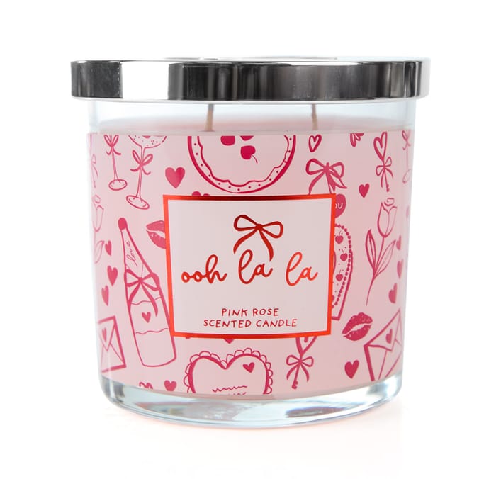 Ooh La La Scented Candle 350g - Pink Rose 