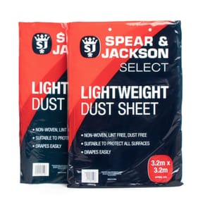 Spear & Jackson Select Lightweight 3.2m x 3.2m Dust Sheet x2