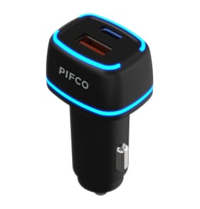 Pifco USB A/ Type-C Fast Car Charger - Black