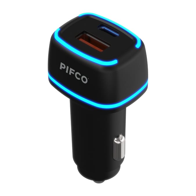 Pifco 2-Port PD Car Charger - USB-A/USB-C