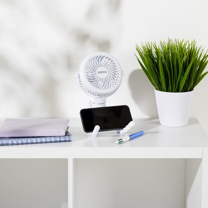 Pifco Flexi Grip Fan 4.5W - White