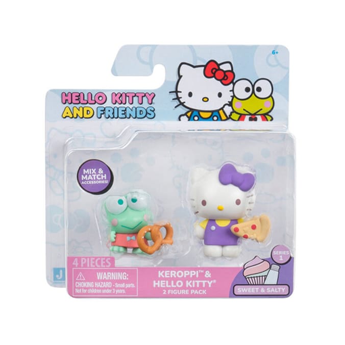 Hello Kitty & Friends Figure 2 Pack: Sweet & Salty - Keroppi Pretzel & Hello Kitty Pizza