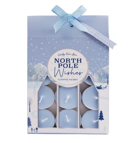 Candy Cane Lane Tealights 12 Pack - North Pole Wishes