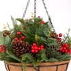 Festive Feeling Red Berry Hanging Faux Basket