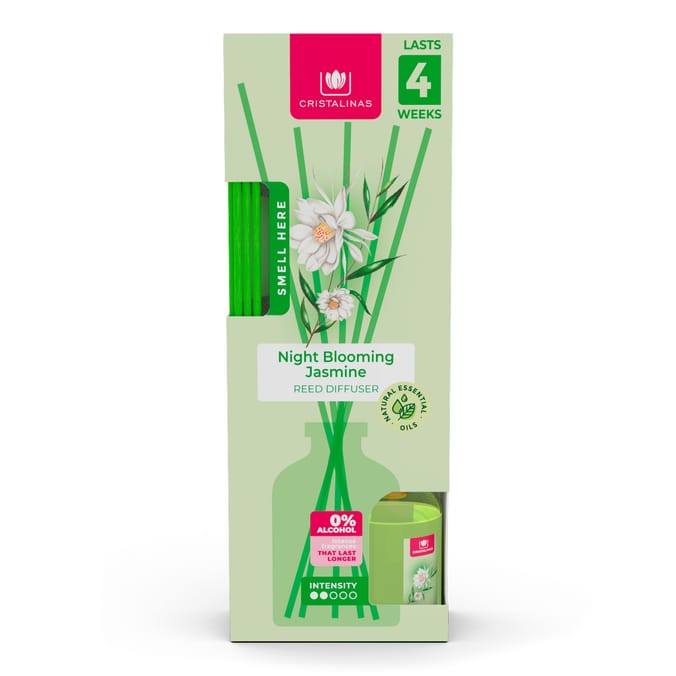Cristalinas Reed Diffuser 25ml - Night Blooming Jasmine