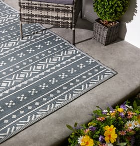 Jardin Garden Rug 150 x 240cm - Grey Pattern