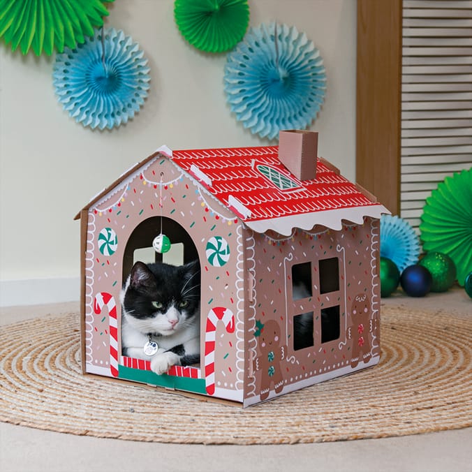 Christmas cat scratcher house best sale
