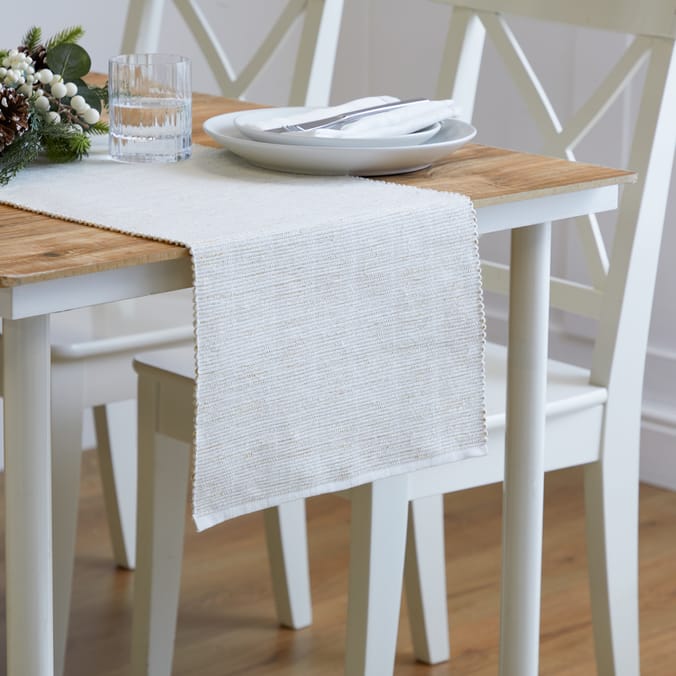Festive Feeling Lurex Rib Table Runner 33x178 CM