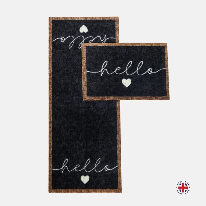 Hello Black Runner 50x120